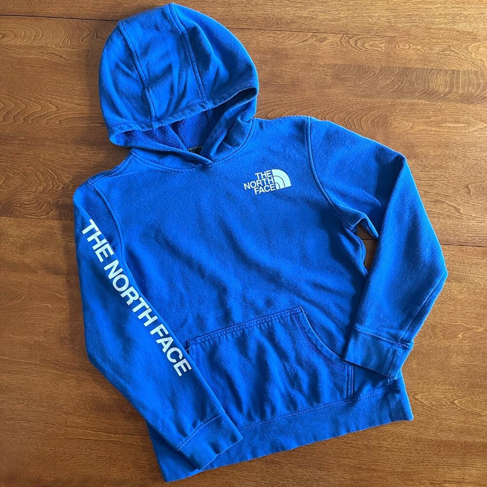 The North Face blue hoodie M 10/12